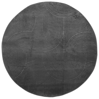 vidaXL Rug IZA Short Pile Scandinavian Look Anthracite Ø 120 cm 2