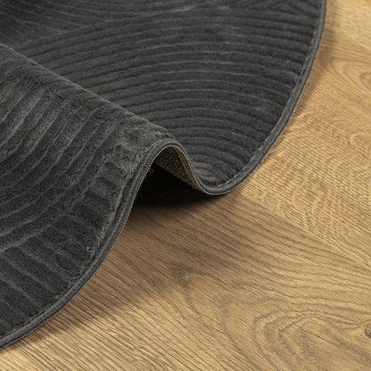 vidaXL Rug IZA Short Pile Scandinavian Look Anthracite Ø 120 cm 6