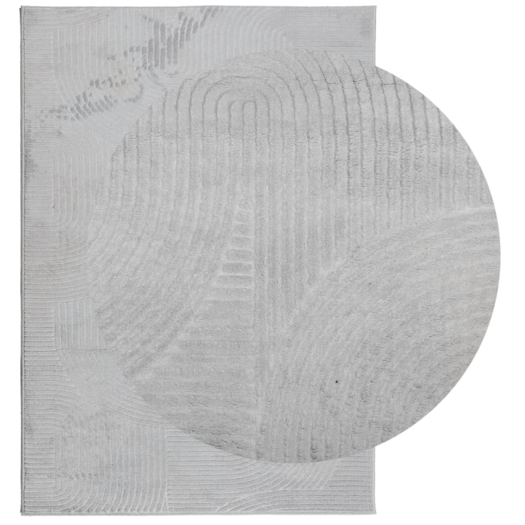 vidaXL Rug IZA Short Pile Scandinavian Look Grey 120x170 cm 3