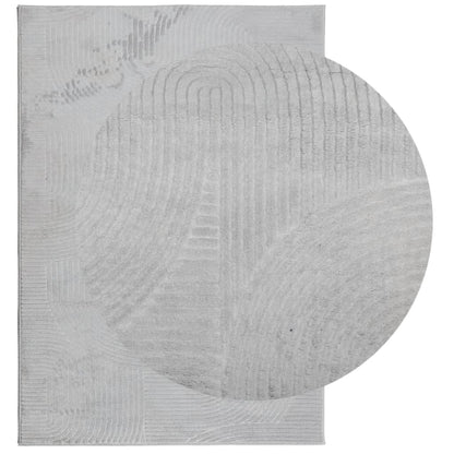vidaXL Rug IZA Short Pile Scandinavian Look Grey 120x170 cm 3