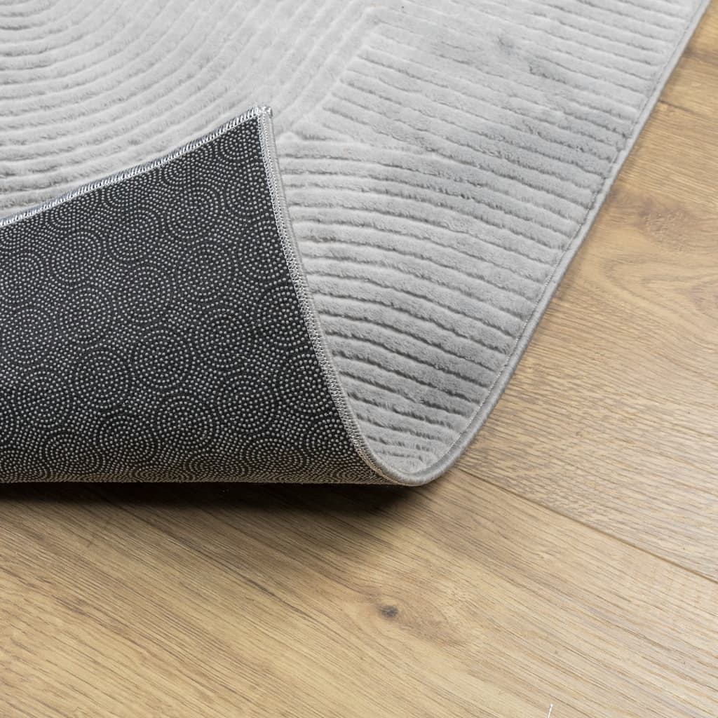vidaXL Rug IZA Short Pile Scandinavian Look Grey 120x170 cm 5