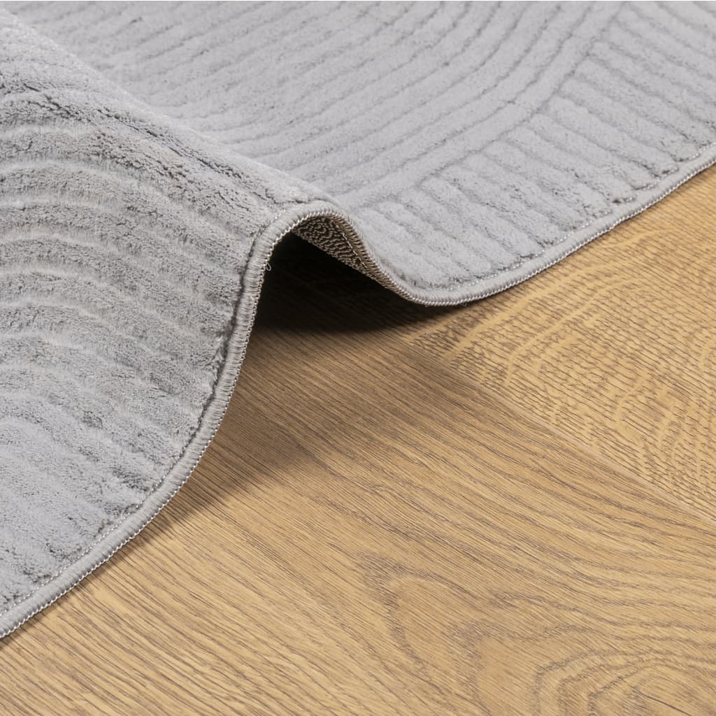 vidaXL Rug IZA Short Pile Scandinavian Look Grey 120x170 cm 6