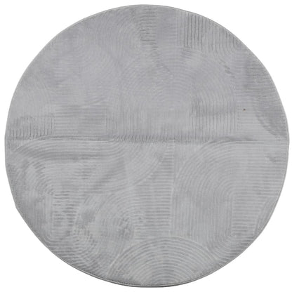 vidaXL Rug IZA Short Pile Scandinavian Look Grey Ø 120 cm 2