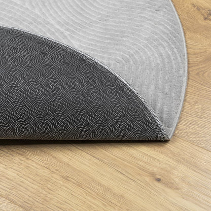 vidaXL Rug IZA Short Pile Scandinavian Look Grey Ø 120 cm 5
