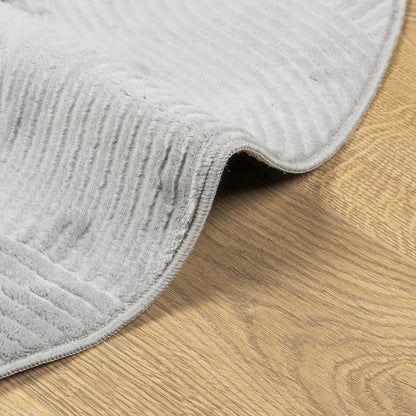 vidaXL Rug IZA Short Pile Scandinavian Look Grey Ø 120 cm 6