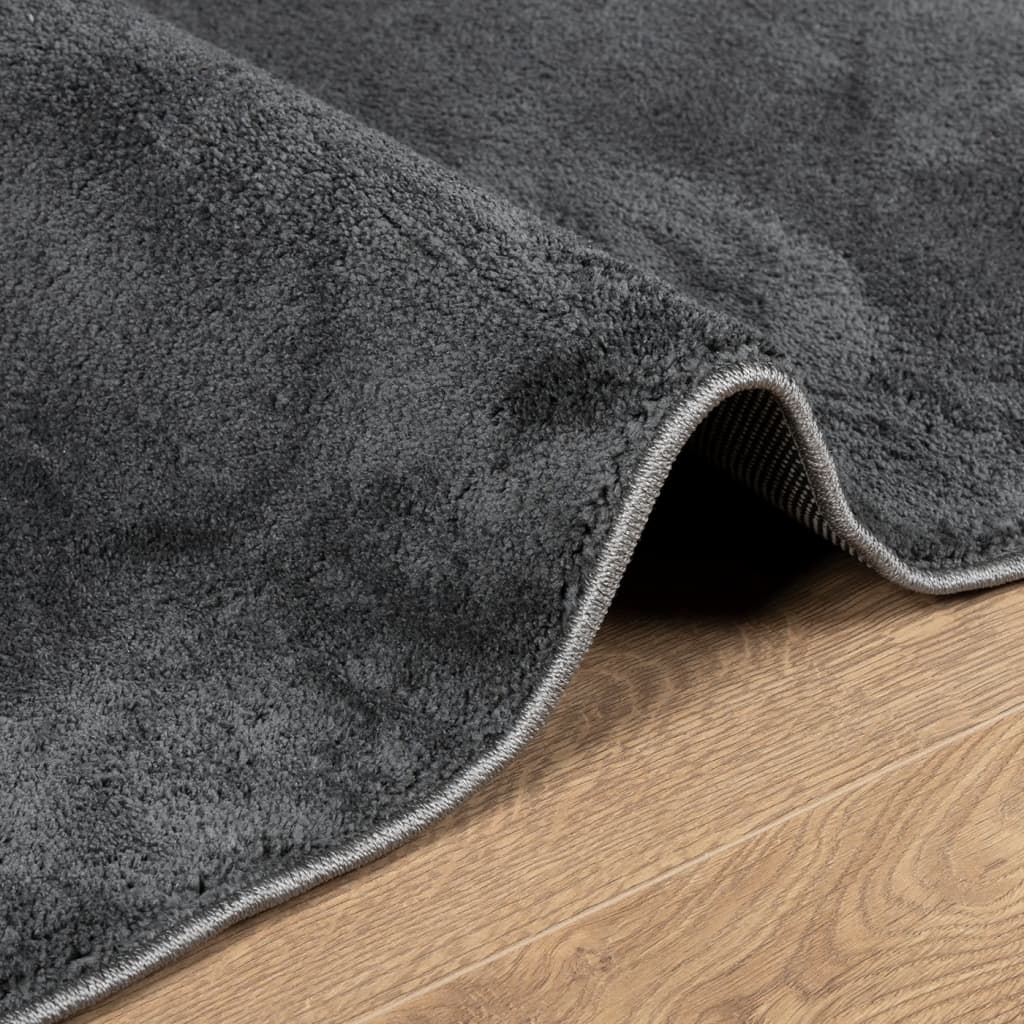 vidaXL Rug OVIEDO Short Pile Anthracite 140x200 cm 4