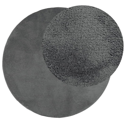 vidaXL Rug OVIEDO Short Pile Anthracite Ø 160 cm 3