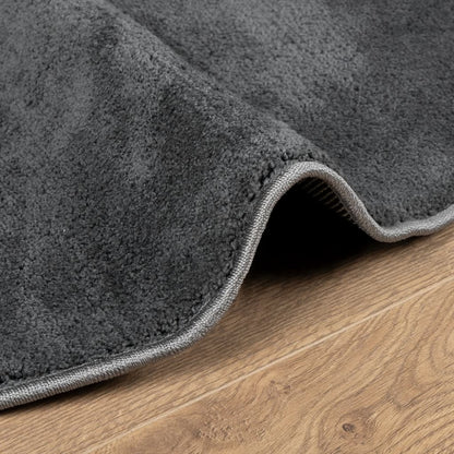 vidaXL Rug OVIEDO Short Pile Anthracite Ø 160 cm 6