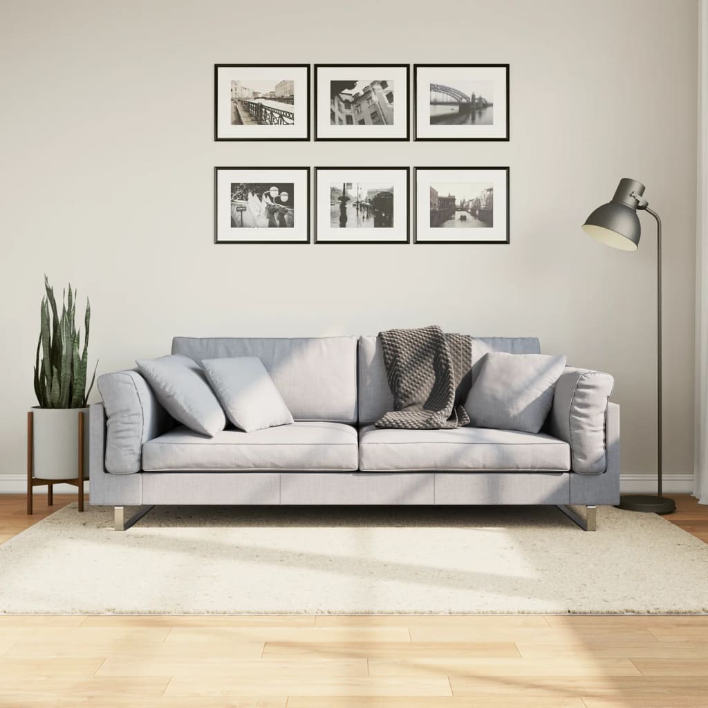 vidaXL Rug OVIEDO Short Pile Beige 140x200 cm 1