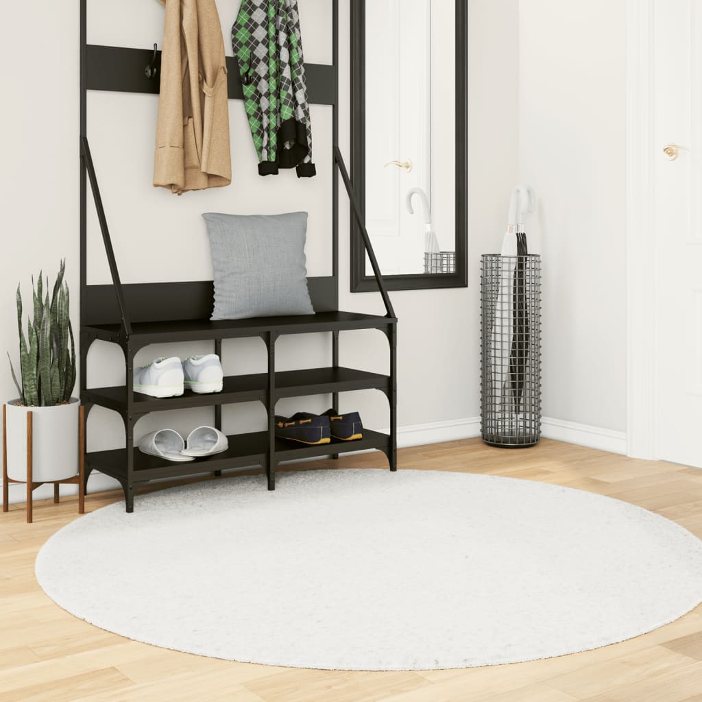 vidaXL Rug OVIEDO Short Pile Cream Ø 160 cm 1