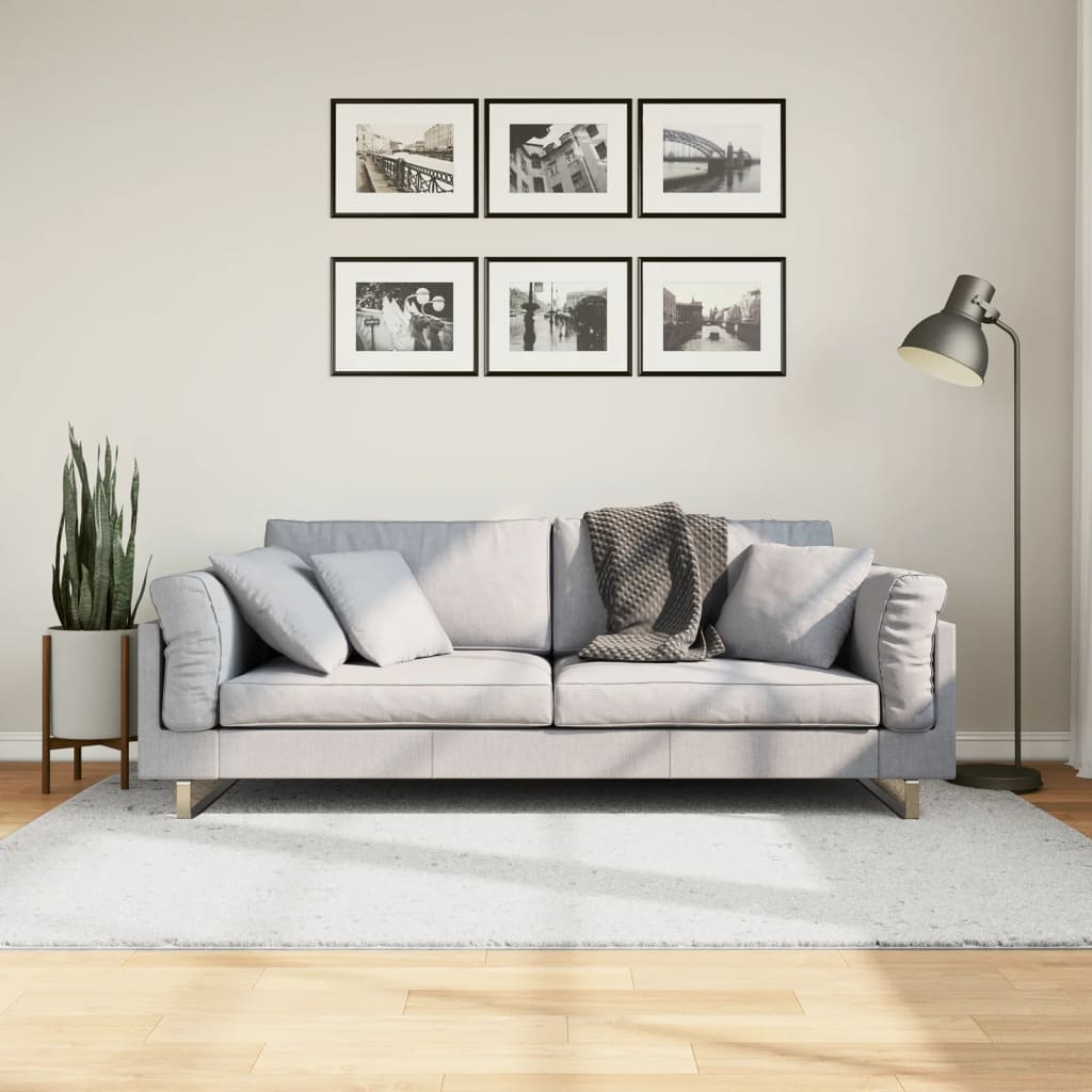 vidaXL Rug OVIEDO Short Pile Grey 140x200 cm 1