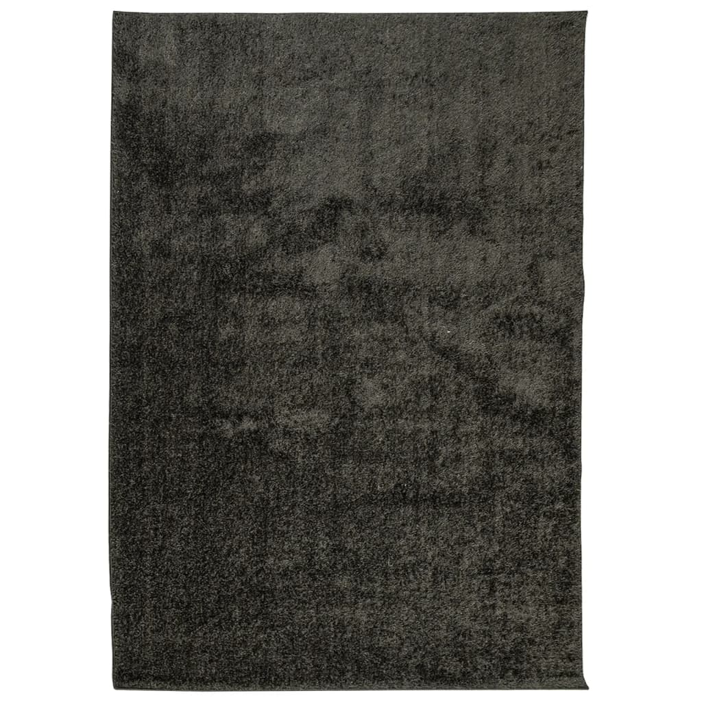 vidaXL Rug ISTAN High Pile Shiny Look Anthracite 140x200 cm 2