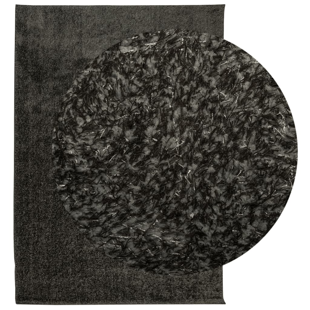 vidaXL Rug ISTAN High Pile Shiny Look Anthracite 140x200 cm 3