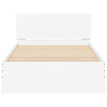 vidaXL Bed Frame without Mattress with Headboard White 100x200 cm 5