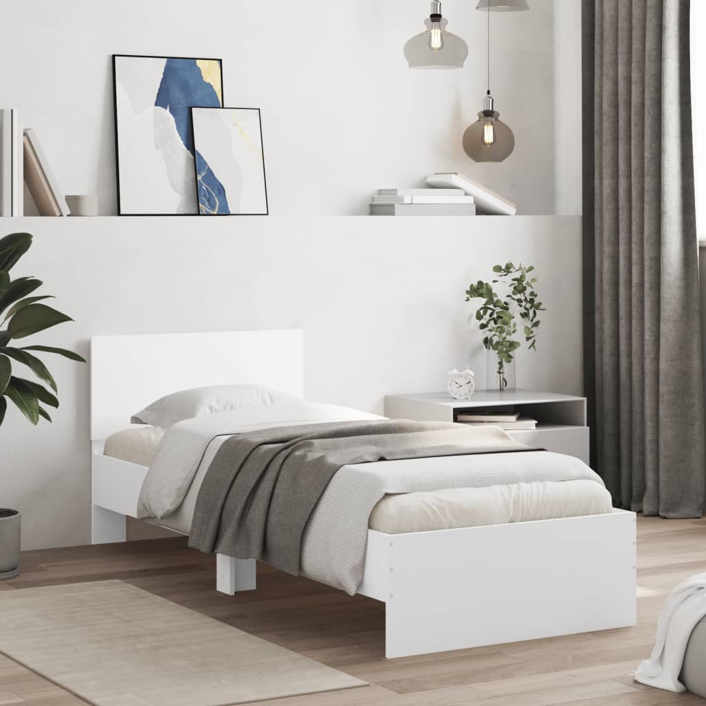 vidaXL Bed Frame without Mattress White