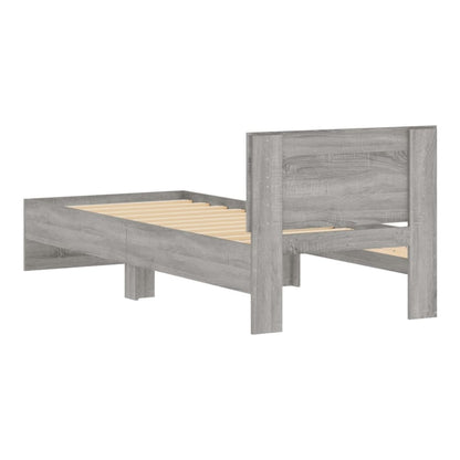 Bed Frame without Mattress Grey Sonoma 75 x 190 cm