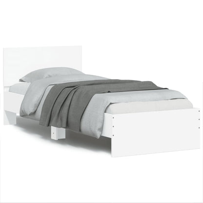 vidaXL Bed Frame without Mattress with LED Lights 75x190 cm