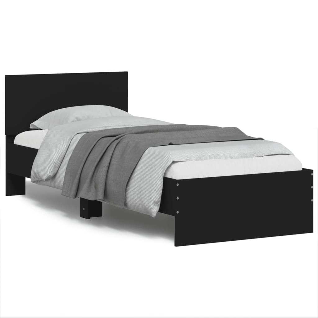 vidaXL Bed Frame without Mattress with LED Lights 75x190 cm
