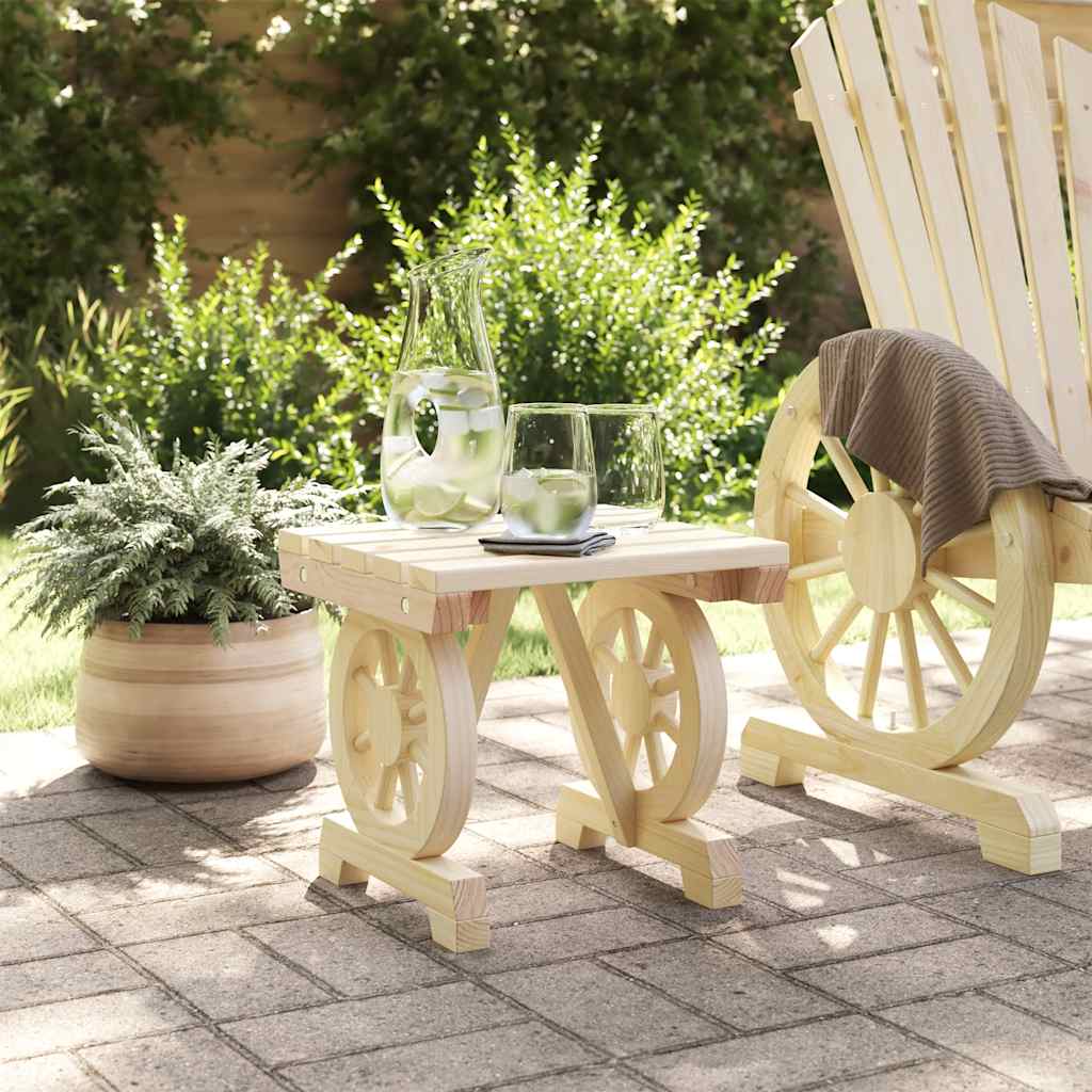 vidaXL Garden Footstool 40x36.5x38.5 cm Solid Wood Fir 3