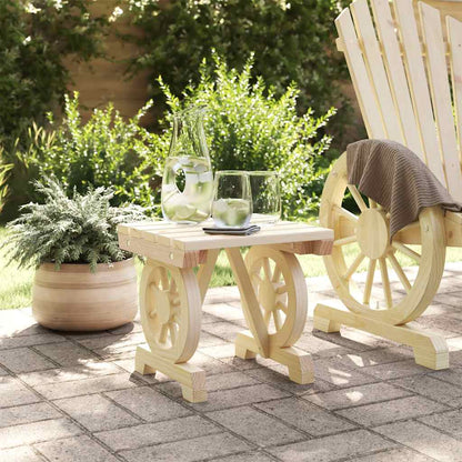 vidaXL Garden Footstool 40x36.5x38.5 cm Solid Wood Fir 3