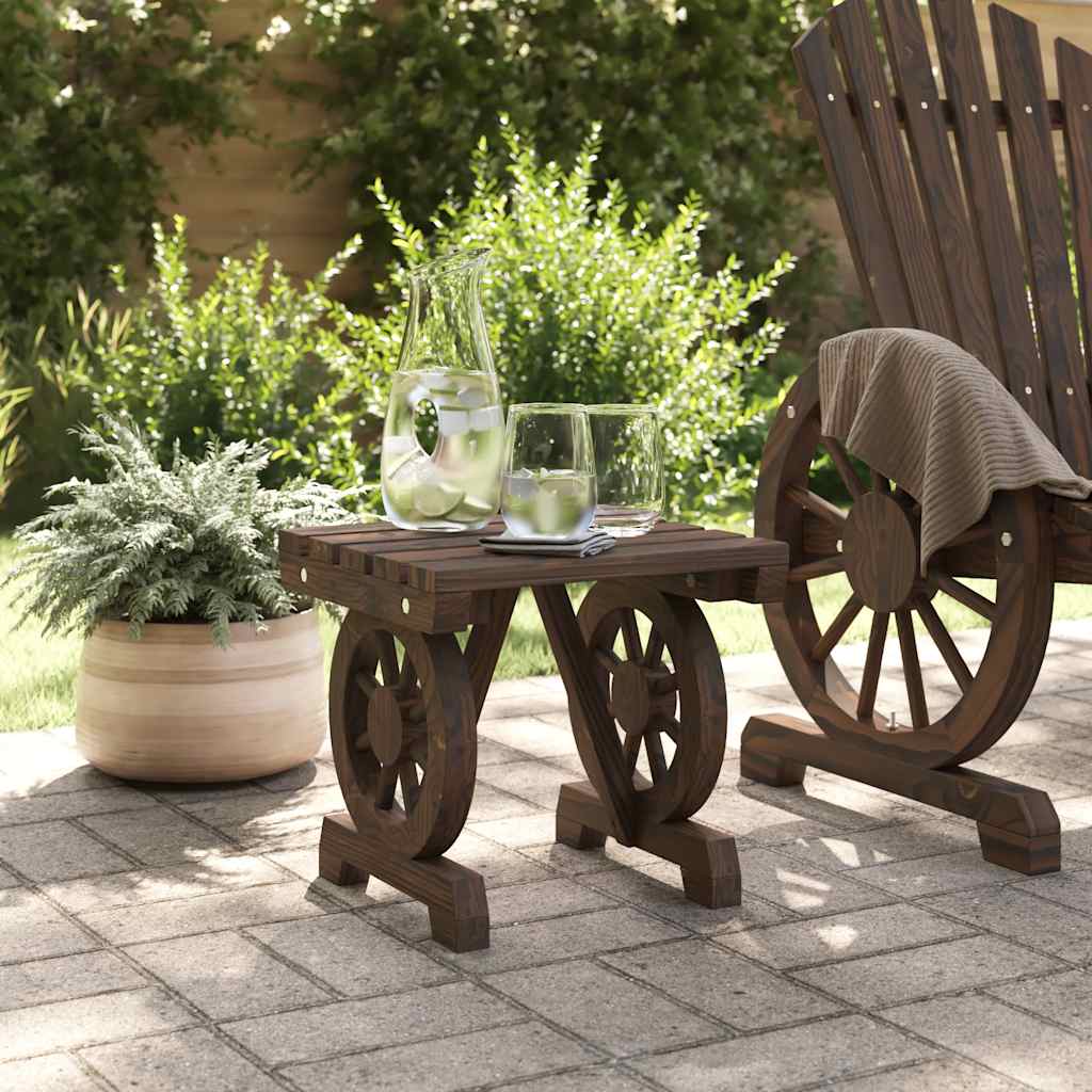 vidaXL Garden Footstool 40x36.5x38.5 cm Solid Wood Fir 3