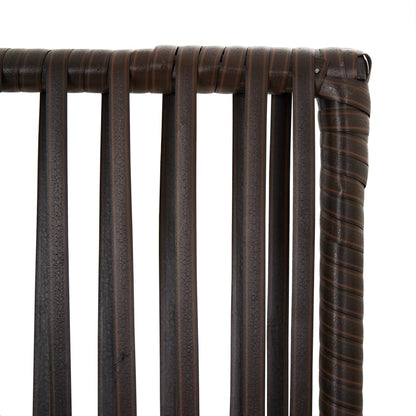 vidaXL Room Divider 3 Panels Brown Poly Rattan 6