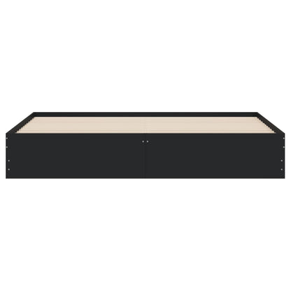 Bed Frame with Drawers without Mattress 200x200 cm Black