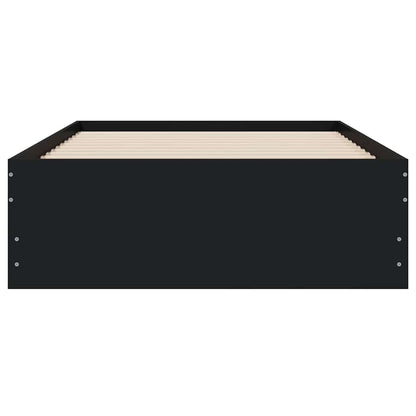 vidaXL Bed Frame with Drawers without Mattress Black 90x190 cm Single 6