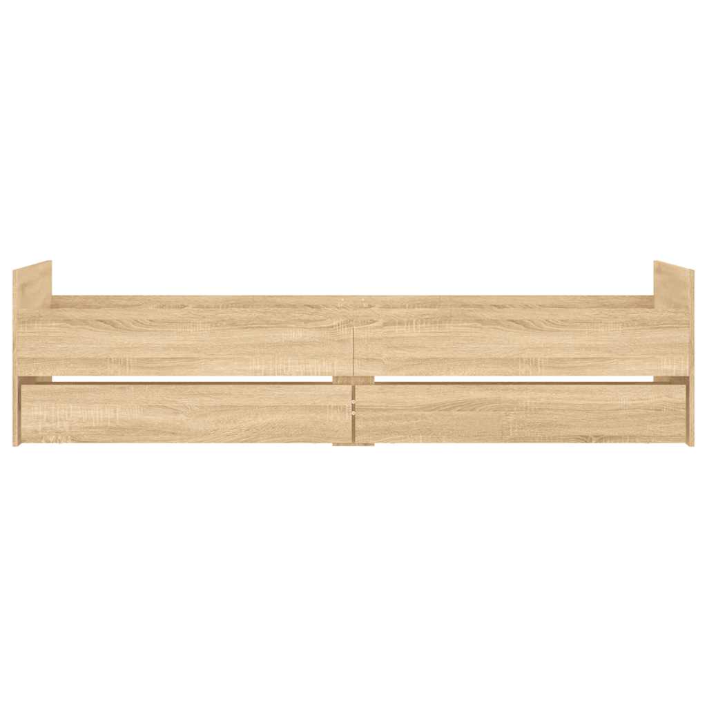 Bed Frame with Drawers without Mattress 100x200 cm Sonoma oak