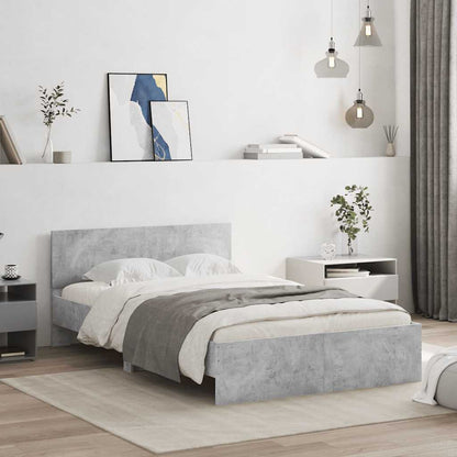 vidaXL Bed Frame without Mattress Concrete Grey