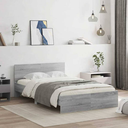 Bed Frame without Mattress Grey Sonoma