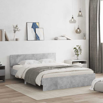 vidaXL Bed Frame without Mattress Concrete Grey