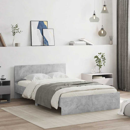 vidaXL Bed Frame without Mattress Concrete Grey