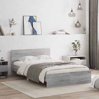 Bed Frame without Mattress Grey Sonoma 120 x 190 cm