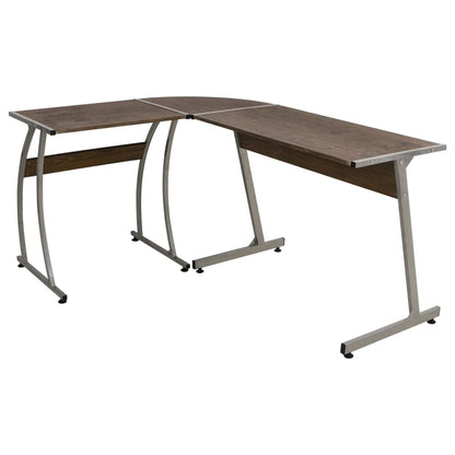 vidaXL Corner Desk Brown Engineered Wood 1