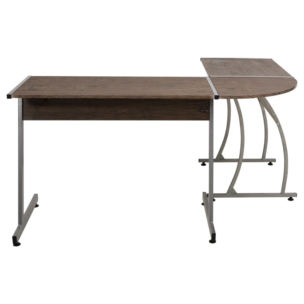 vidaXL Corner Desk Brown Engineered Wood 3