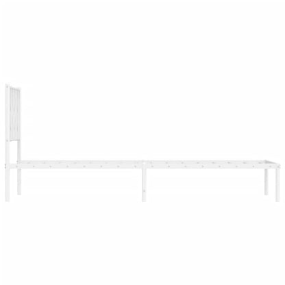 vidaXL Metal Bed Frame without Mattress with Headboard White 80x200cm 6