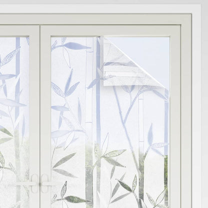 vidaXL Window Films 4 pcs Frosted Bamboo Pattern PVC 3