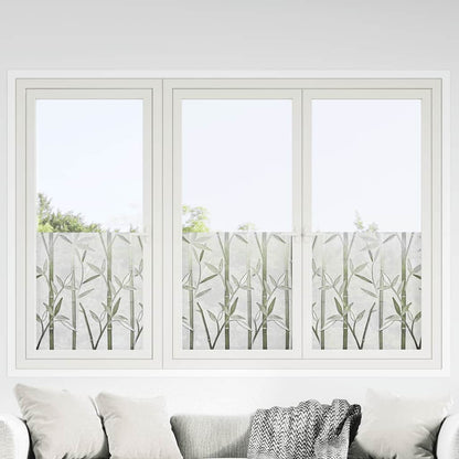 vidaXL Window Films 4 pcs Frosted Bamboo Pattern PVC 1