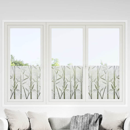 Window Films 4 pcs Frosted Bamboo Pattern PVC