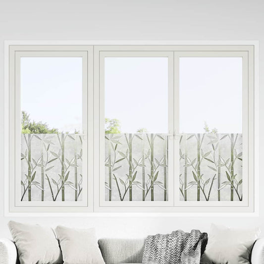 Window Films 4 pcs Frosted Bamboo Pattern PVC