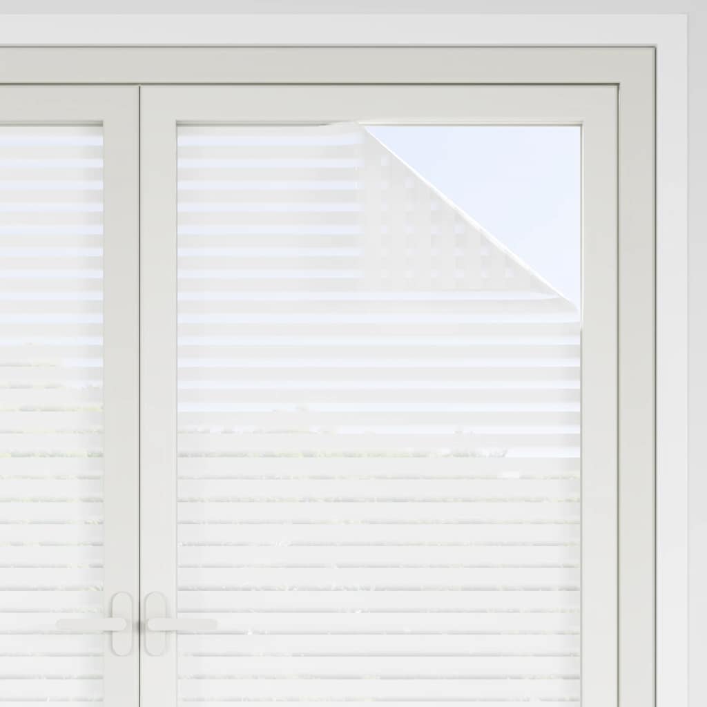 vidaXL Window Films 4 pcs Frosted Stripes Pattern PVC 3