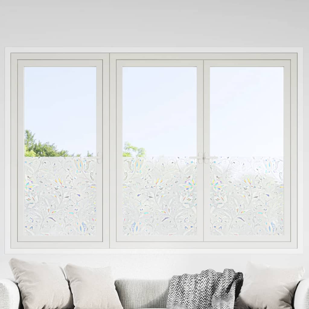 vidaXL Window Films 4 pcs Frosted Flower Pattern PVC 1