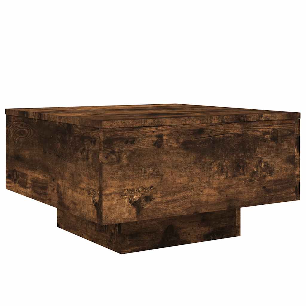 vidaXL Coffee Table Smoked Oak 55x55x31 cm Engineered Wood 2
