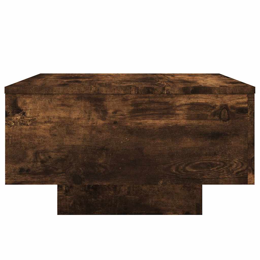 vidaXL Coffee Table Smoked Oak 55x55x31 cm Engineered Wood 5