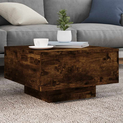 vidaXL Coffee Table Smoked Oak 55x55x31 cm Engineered Wood 1