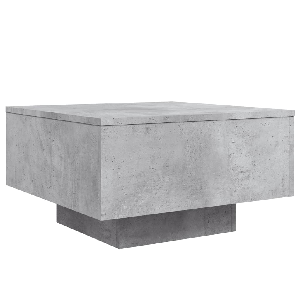vidaXL Coffee Table with LED Lights Concrete Grey 55x55x31 cm 3