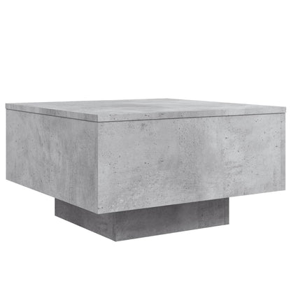 vidaXL Coffee Table with LED Lights Concrete Grey 55x55x31 cm 3