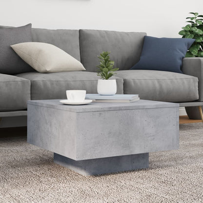vidaXL Coffee Table with LED Lights Concrete Grey 55x55x31 cm 5