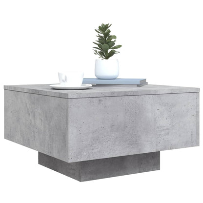 vidaXL Coffee Table with LED Lights Concrete Grey 55x55x31 cm 6